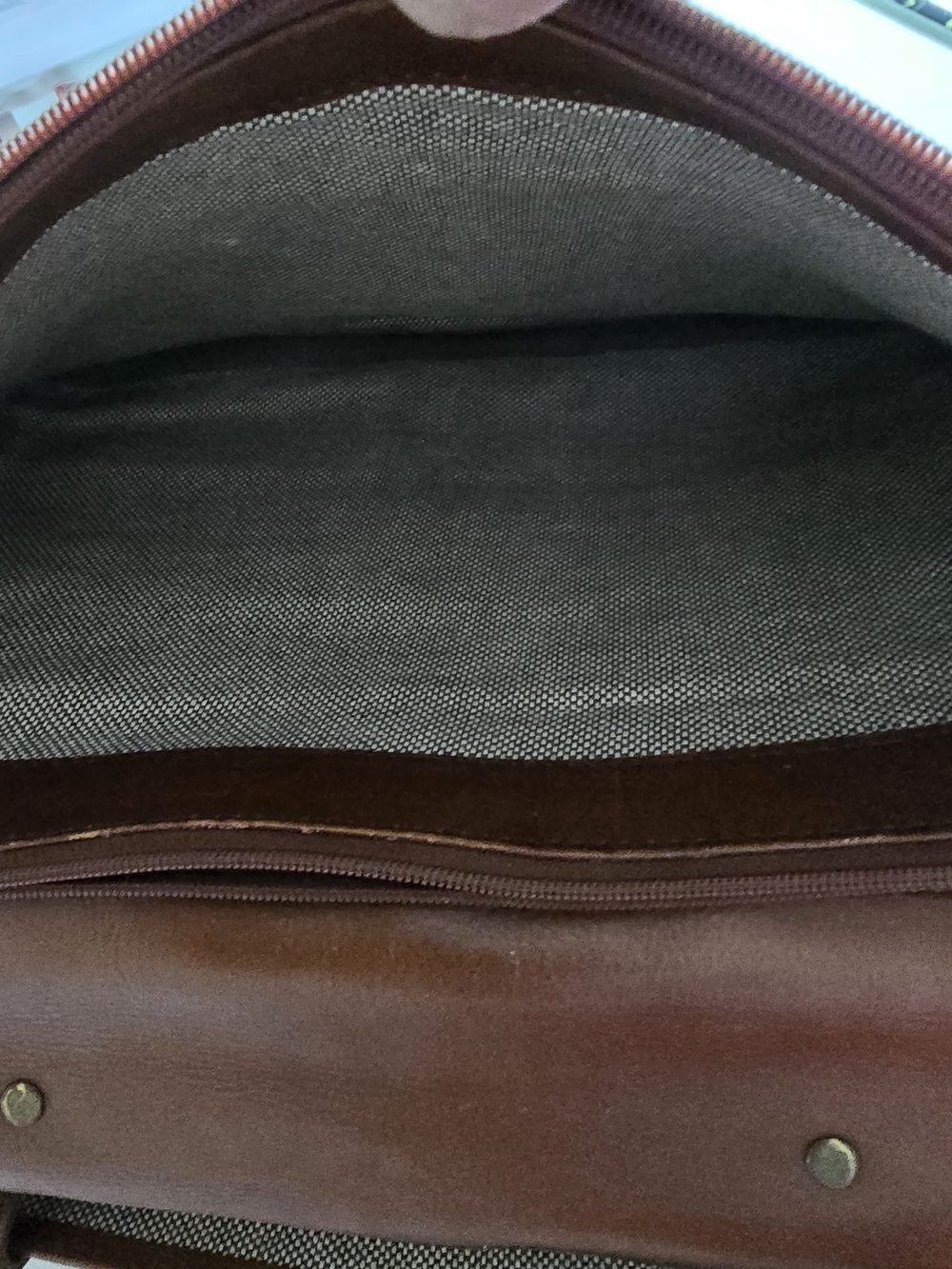 Premium Tan Leather Briefcase with Buckle Closure Office Business - Picture 7 of 9
